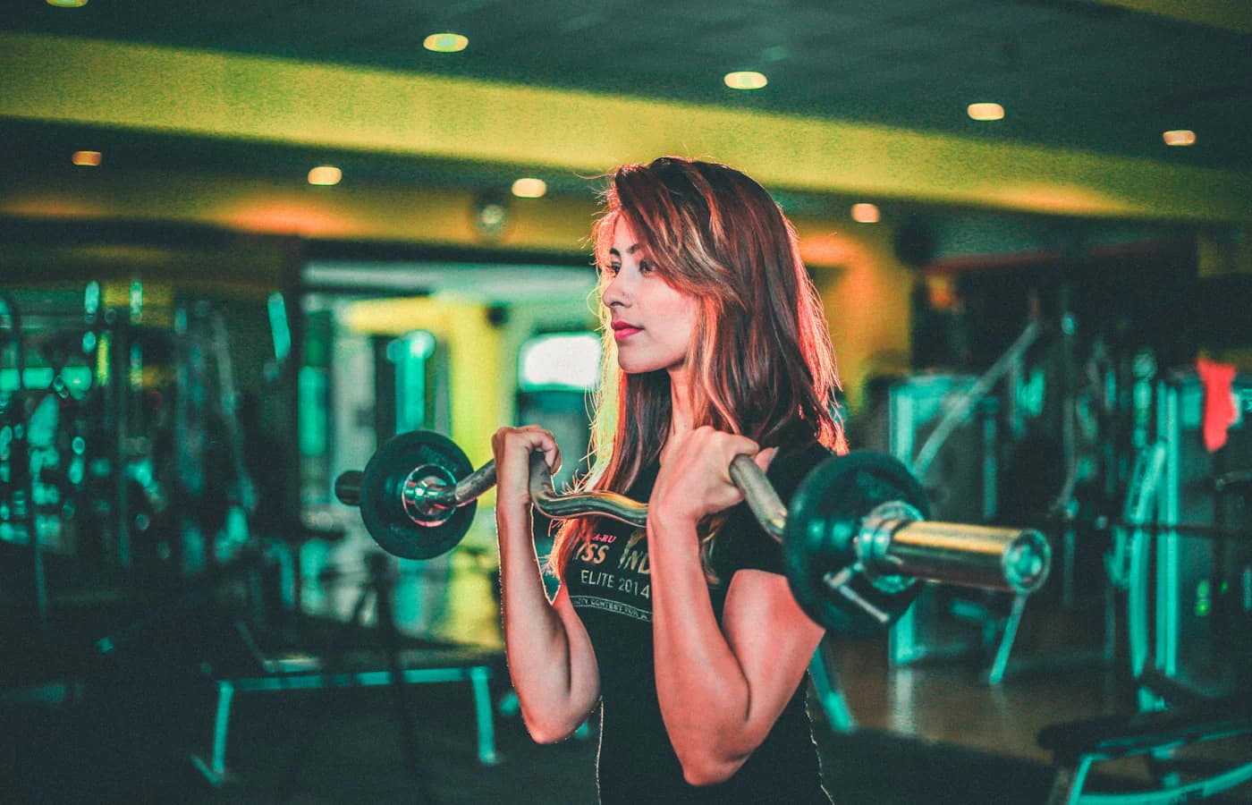 A real strength-training or gym environment.