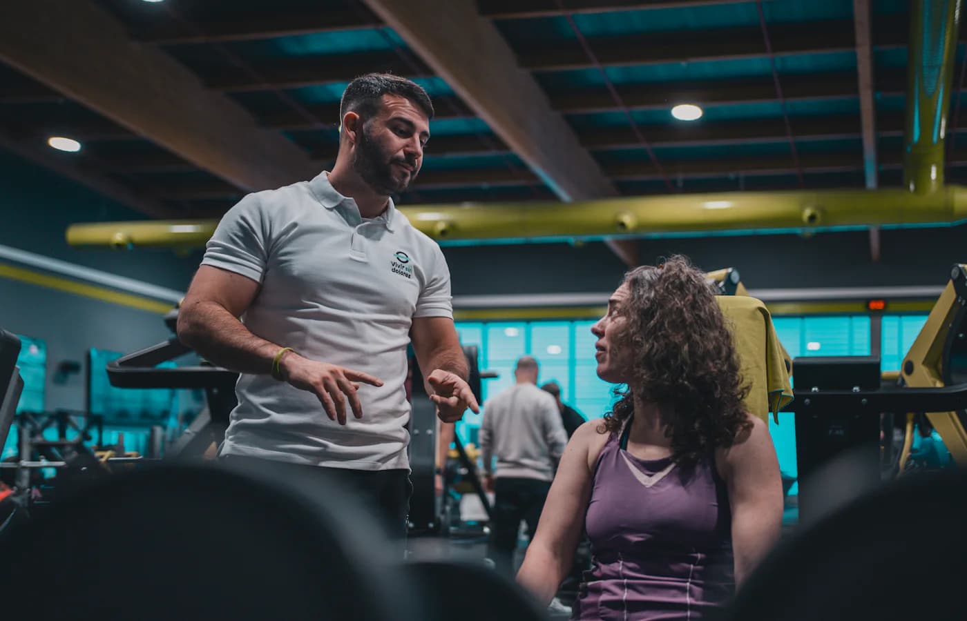 A real strength-training or gym environment.