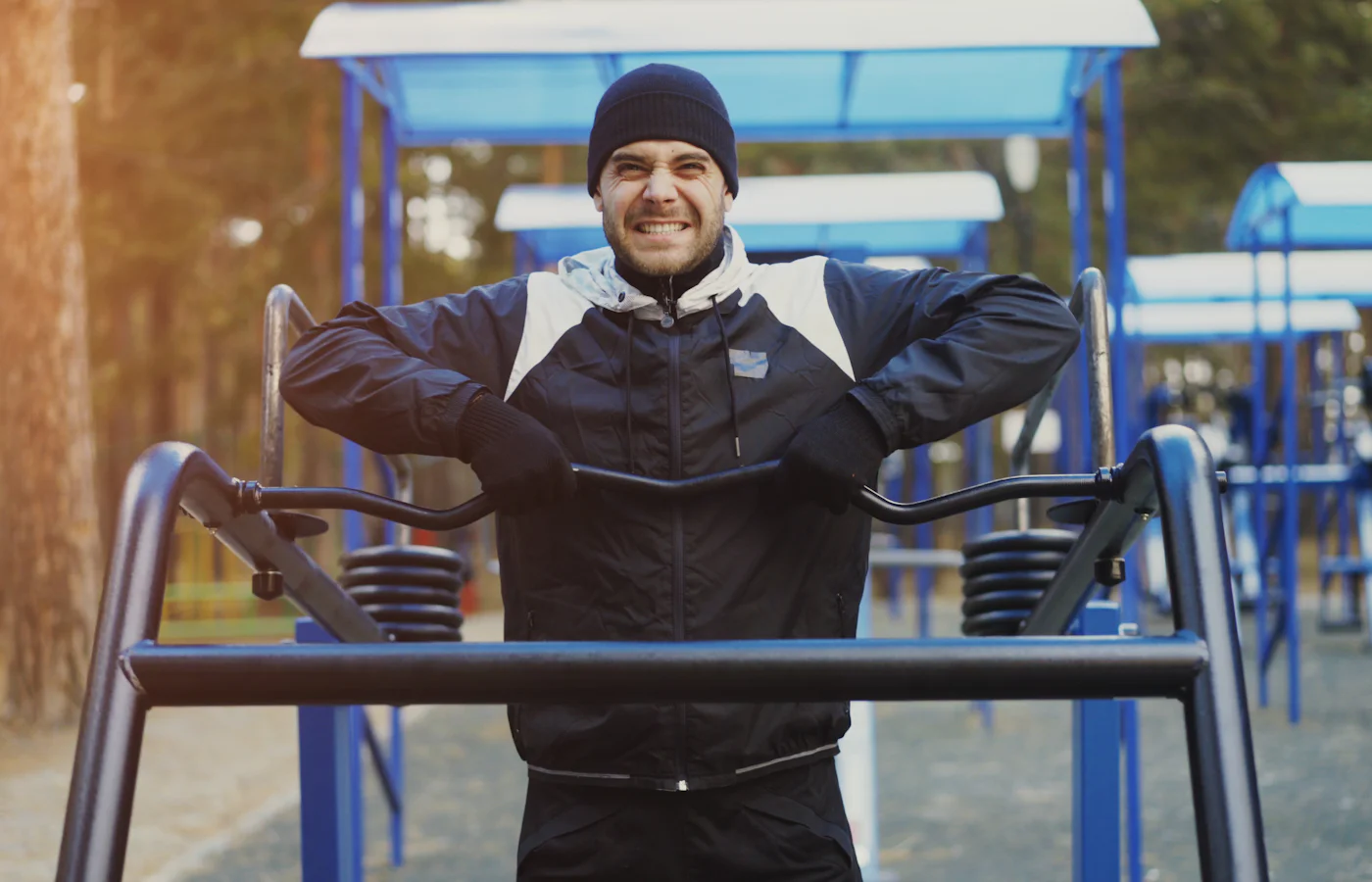 A real strength-training or gym environment.