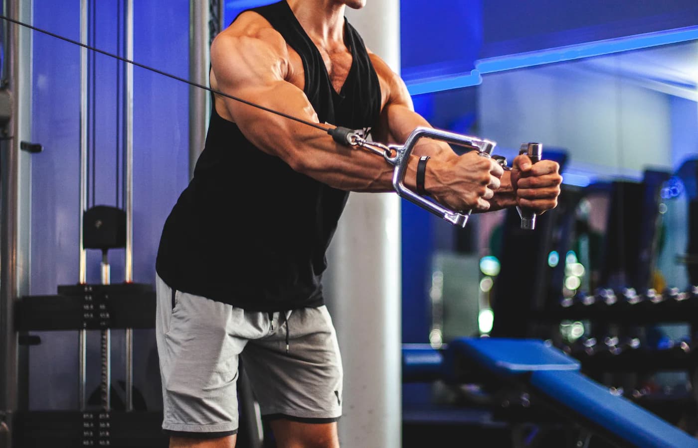 A real strength-training or gym environment.